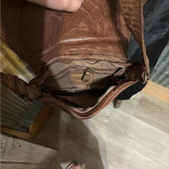 CIVICO 93 Crossbody Bag Womens Genuine Leather Woven Italy Boho Adjustable Purse - Picture 4 of 5